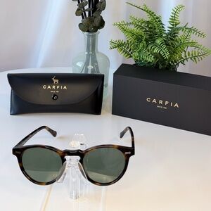 Women's Tortoiseshell Sunglasses - Brown Frame, Green Lenses